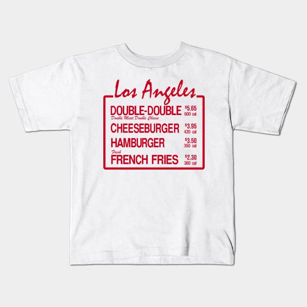 Los Anegels Burger Kids T-Shirt by Meat Beat